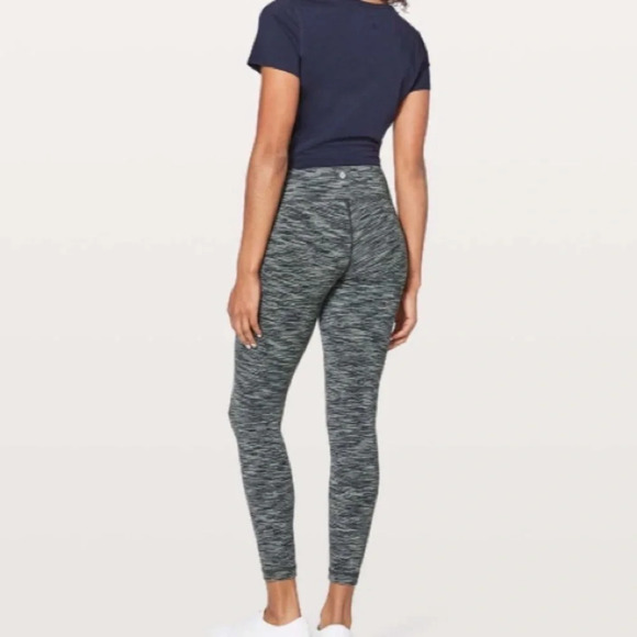 Lululemon 4 Wunder Under Hi-Rise 7/8 Tight 25" in Wee Are From Space Black Slate - Picture 4 of 11